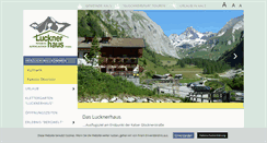Desktop Screenshot of lucknerhaus.at