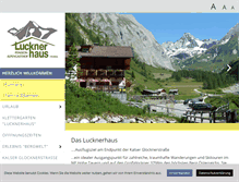 Tablet Screenshot of lucknerhaus.at